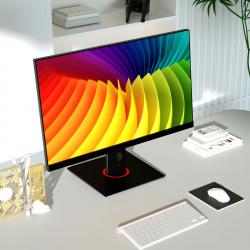 升降旋转一体机电脑家用台式电脑整机商务办公电脑一体机全套