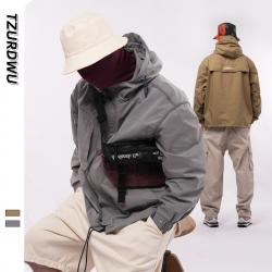 春季男装外套休闲男生青年潮牌连帽上衣长袖春秋夹克男士外套