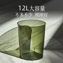 家用透明垃圾桶卧室轻奢纸篓厨房无盖垃圾筒客厅简约大容量废纸筒